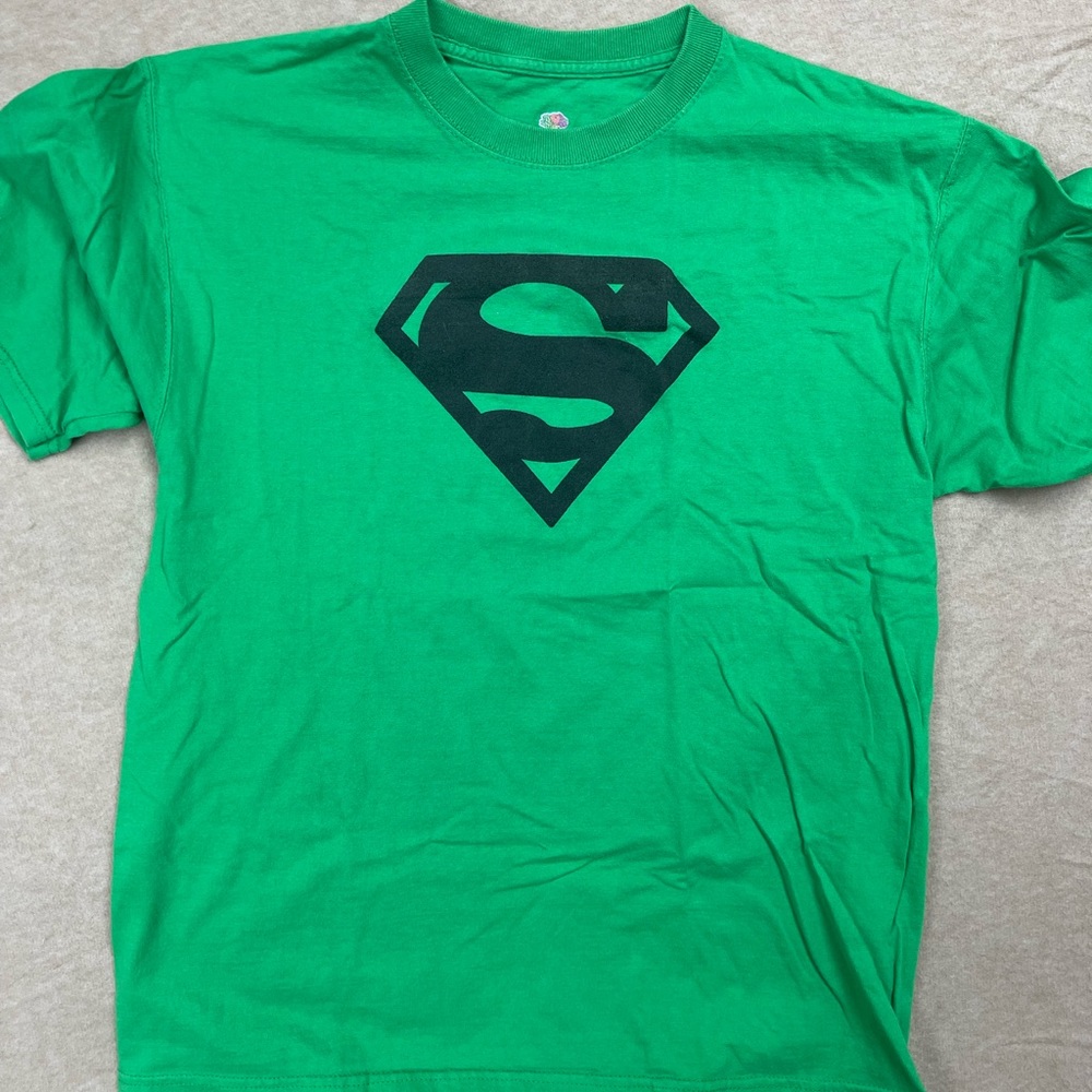 Superman symbol Kryptonite Green tee Size : Large